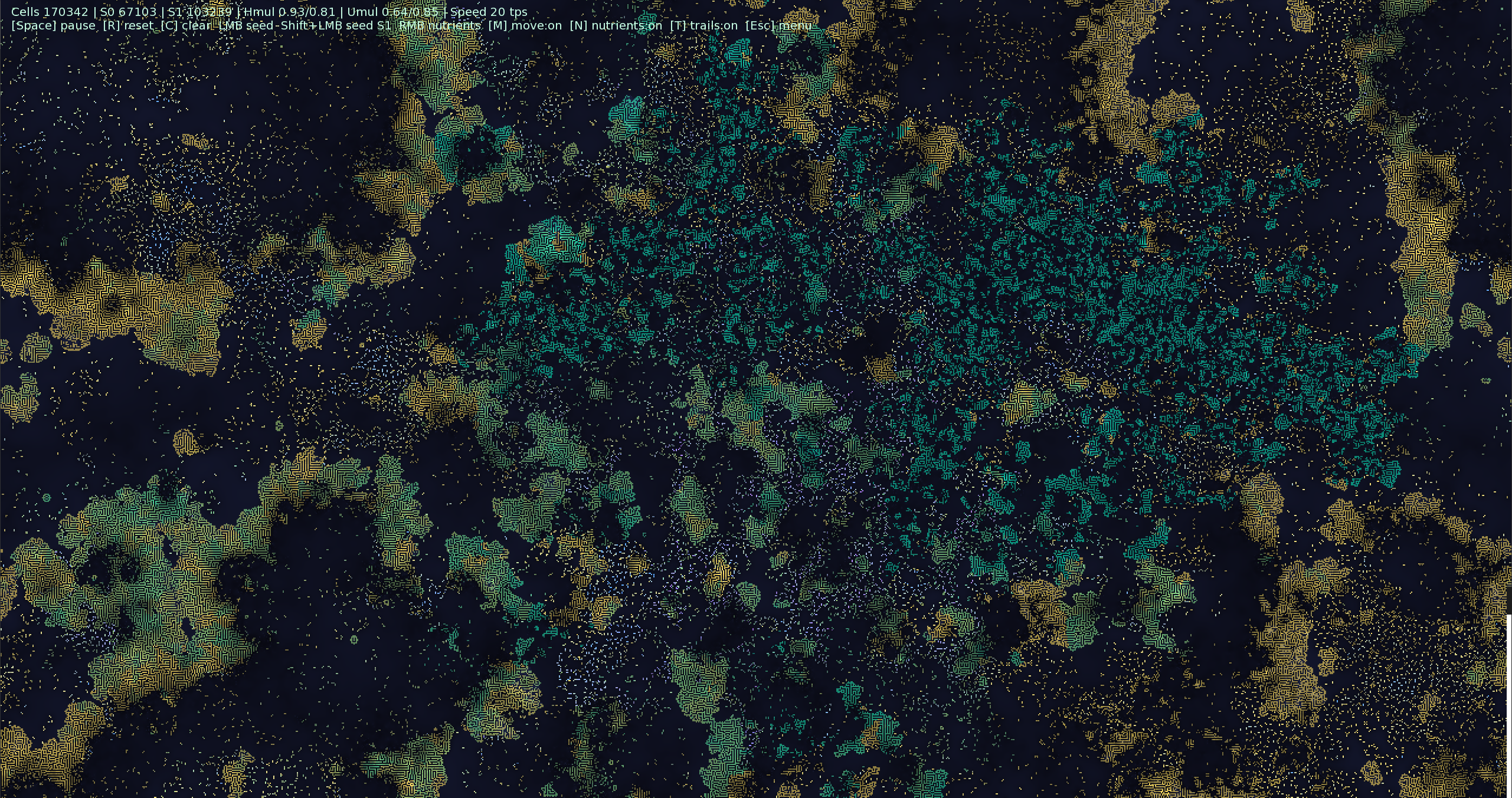 Evolving Life simulation screenshot